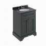 BC Designs Victrion 600mm Dark Lead 2 Door Basin Unit