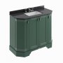 BC Designs Victrion 1000mm Forest Green 4 Door Angled Basin Unit