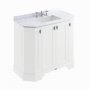 BC Designs Victrion 1000mm Nimbus White 4 Door Angled Basin Unit