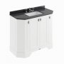 BC Designs Victrion 1000mm Nimbus White 4 Door Angled Basin Unit