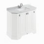 BC Designs Victrion 1000mm Nimbus White 4 Door Angled Basin Unit