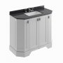 BC Designs Victrion 1000mm Earl's Grey 4 Door Angled Basin Unit