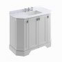 BC Designs Victrion 1000mm Earl's Grey 4 Door Angled Basin Unit