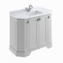 BC Designs Victrion 1000mm Earl's Grey 4 Door Angled Basin Unit