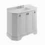 BC Designs Victrion 1000mm Earl's Grey 4 Door Angled Basin Unit