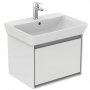 Ideal Standard Connect Air Cube Basin Unit for 600mm Basin (Gloss White with Matt Grey Interior)