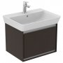 Ideal Standard Connect Air Cube Basin Unit for 600mm Basin (Matt Dark Brown with Matt White Interior)