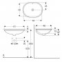 Geberit VariForm 550mm Elliptic Undercounter Basin - No Overflow