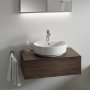 Geberit VariForm 450mm 1 Tap Hole Round Lay-On Countertop Basin - With Overflow