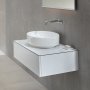 Geberit VariForm 550mm Oval Lay-On Countertop Basin - No Overflow