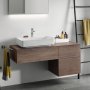 Geberit VariForm 1200mm Three Drawer Hickory Vanity Unit for Lay-On Basin