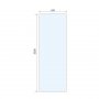 Purity Collection 700mm Chrome Wetroom Panel with Ceiling Bar