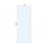 Purity Collection 700mm Brushed Nickel Wetroom Panel with Ceiling Bar