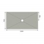 Purity Collection Level Access 1600 x 900mm Square Centre Drain Wetroom Tray