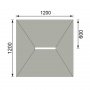Purity Collection Square Level Access 1200mm Linear 300 Centre Drain Wetroom Tray