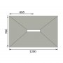 Purity Collection Level Access 1200 x 900mm Linear 300 Centre Drain Wetroom Tray