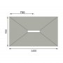 Purity Collection Level Access 1400 x 900mm Linear 300 Centre Drain Wetroom Tray