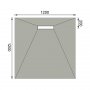 Purity Collection Square Level Access 1200mm Linear 300 End Drain Wetroom Tray