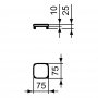 Ideal Standard Strada II 75mm Square Ceramic Waste Cover