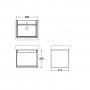 Ideal Standard Connect Air Cube Basin Unit for 550mm Basin (Gloss Grey with Matt White Interior)