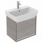 Ideal Standard Connect Air Cube Basin Unit for 550mm Basin (Light Grey Wood with Matt White Interior)
