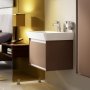 Ideal Standard Connect Air Cube Basin Unit for 550mm Basin (Matt Dark Brown with Matt White Interior)