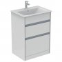 Ideal Standard Connect Air 600mm Freestanding Vanity Unit (Gloss White with Matt Grey Interior)