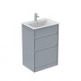 Ideal Standard Connect Air 600mm Freestanding Vanity Unit (Gloss Grey with Matt White Interior)