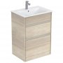 Ideal Standard Connect Air 600mm Freestanding Vanity Unit (Light Brown Wood with Matt Light Brown Interior)