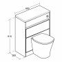 Ideal Standard Connect Air 600mm Floor Standing WC Unit (Gloss White with Matt Grey Interior)