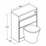 Ideal Standard Connect Air 600mm Floor Standing WC Unit (Gloss Grey with Matt White Interior)