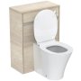 Ideal Standard Connect Air 600mm Floor Standing WC Unit (Light Brown Wood with Matt Light Brown Interior)