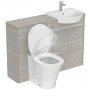 Ideal Standard Connect Air 600mm Floor Standing WC Unit (Light Grey Wood with Matt White Interior)