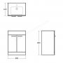 Ideal Standard Tempo Floorstanding Lava Grey Vanity Unit and Basin Pack