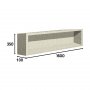 Purity Bathrooms Recessed Storage Unit - 1600 x 350 x 100mm