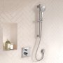 Ideal Standard Ceratherm C100 Built-In Chrome Square Shower Pack with 3 Function Idealrain Shower Kit