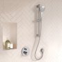 Ideal Standard Ceratherm T100 Built-In Chrome Round Shower Pack with 3 Function Idealrain Shower Kit