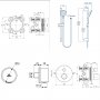 Ideal Standard Ceratherm T100 Built-In Chrome Round Shower Pack with 3 Function Idealrain Shower Kit