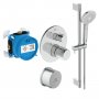 Ideal Standard Ceratherm T100 Built-In Chrome Round Shower Pack with 3 Function Idealrain Shower Kit