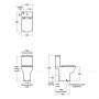 Ideal Standard i.life A Close Coupled Comfort Height Open Back WC