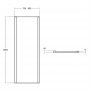 Ideal Standard i.life 760mm Bright Silver Pivot Door