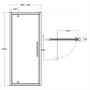 Ideal Standard i.life 900mm Bright Silver Pivot Door