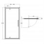 Ideal Standard i.life 1000mm Bright Silver Pivot Door