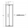 Ideal Standard i.life 760mm Bi-Fold Door