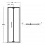 Ideal Standard i.life 800mm Bi-Fold Door