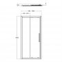 Ideal Standard i.life 1000mm Bright Silver Sliding Door