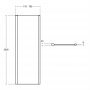 Ideal Standard i.life 1100mm Bright Silver Sliding Door