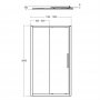 Ideal Standard i.life 1200mm Bright Silver Sliding Door