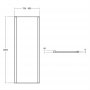 Ideal Standard i.life 1700mm Bright Silver Double Sliding Door