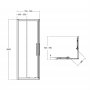 Ideal Standard i.life 800mm Bright Silver Corner Entry Shower Enclosure